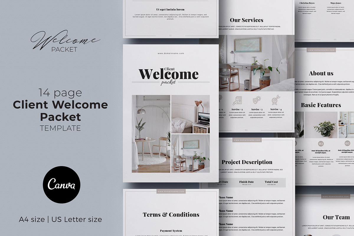 Client Welcome Packet Canva Template in Magazine Templates - product preview 8
