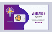 Home ventilation system vector