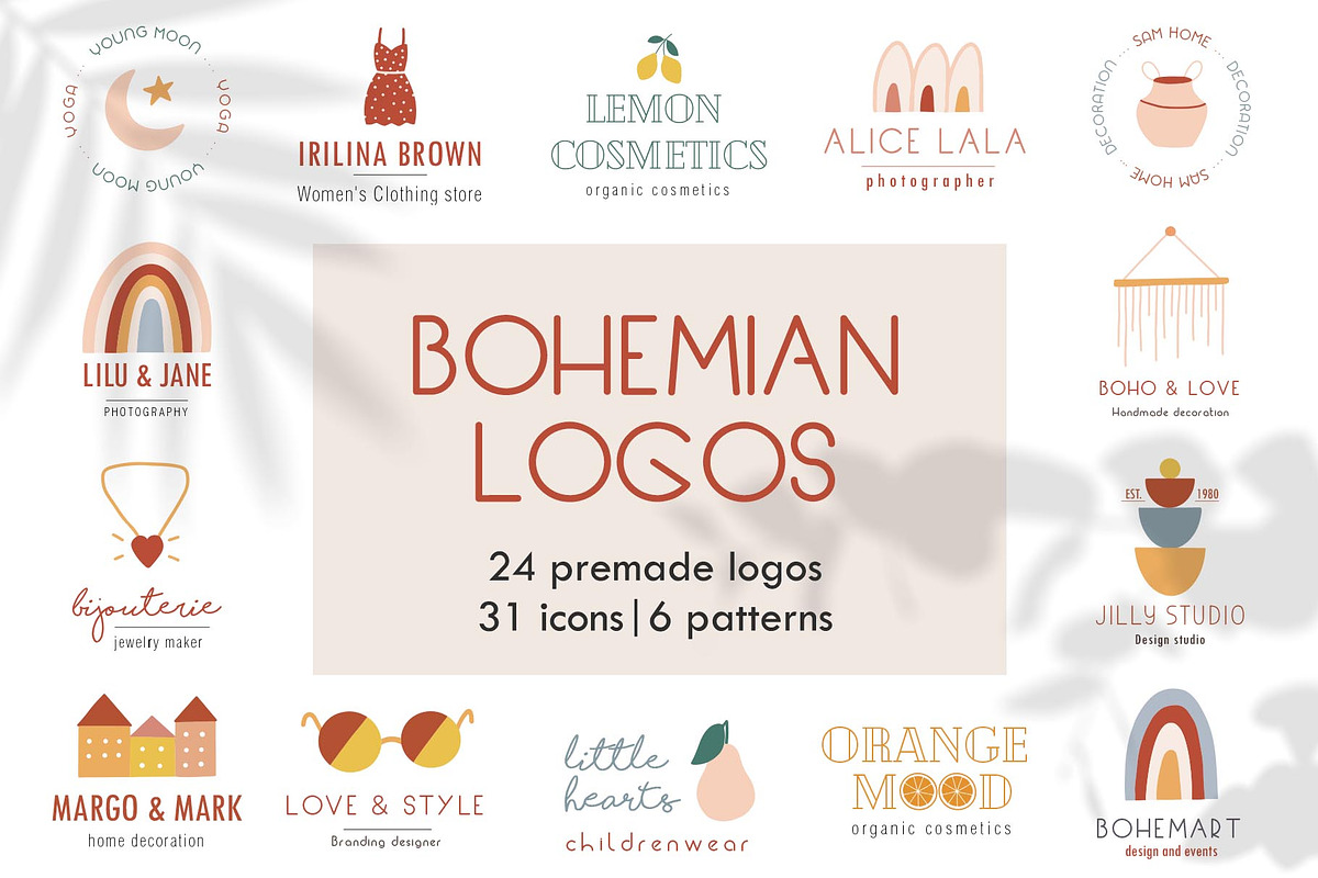 Bohemian logos in Logo Templates - product preview 8