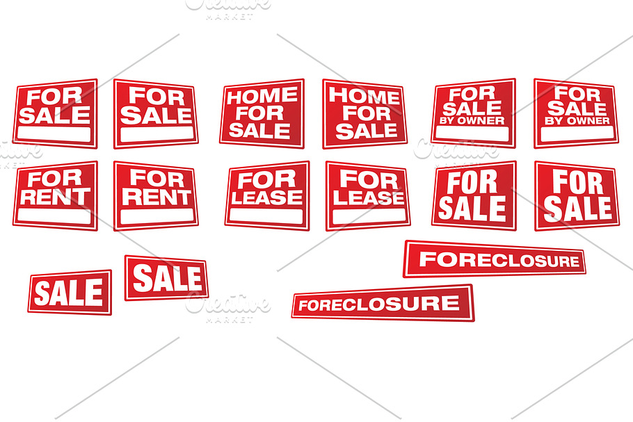 Real Estate & Business Vector Signs