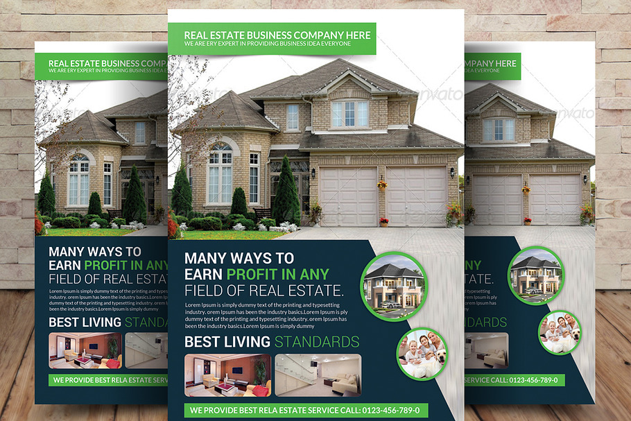 Mountain Real Estate Flyer Template in Flyer Templates - product preview 8