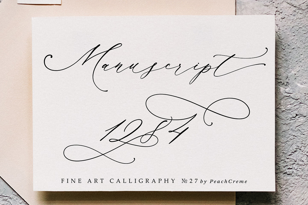 Manuscript 1284 // Calligraphy Font in Script Fonts - product preview 8