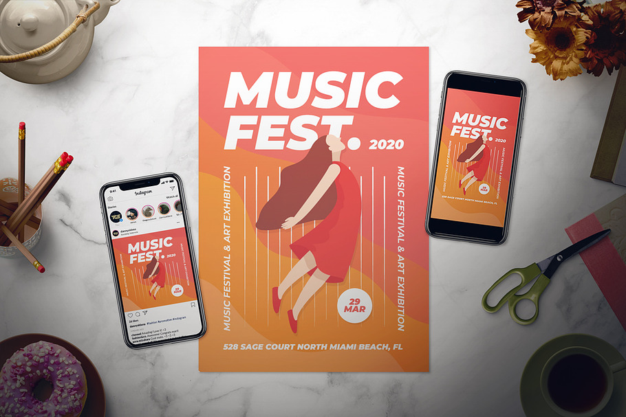 Music Festival Flyer Set in Flyer Templates - product preview 8