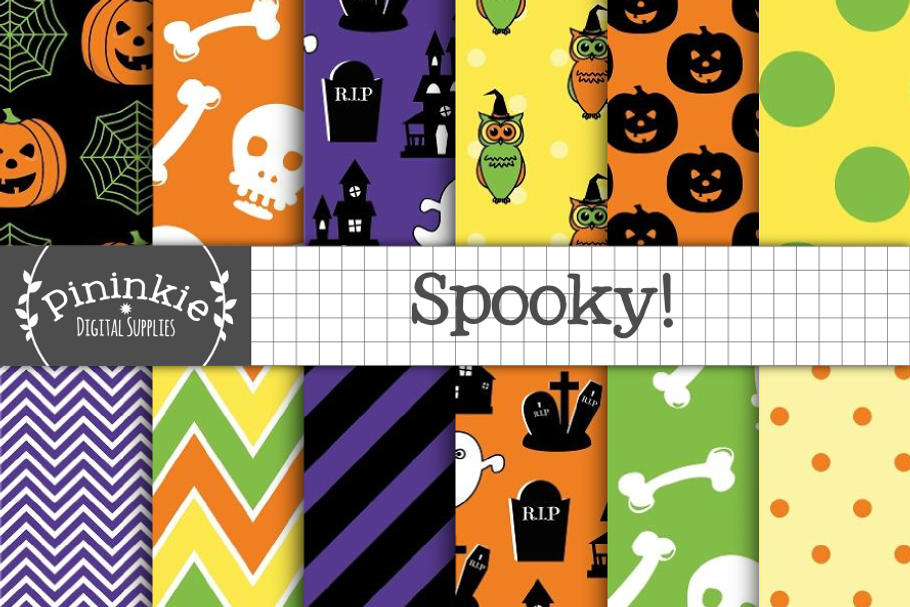 Spooky! Digital Paper in Patterns - product preview 8