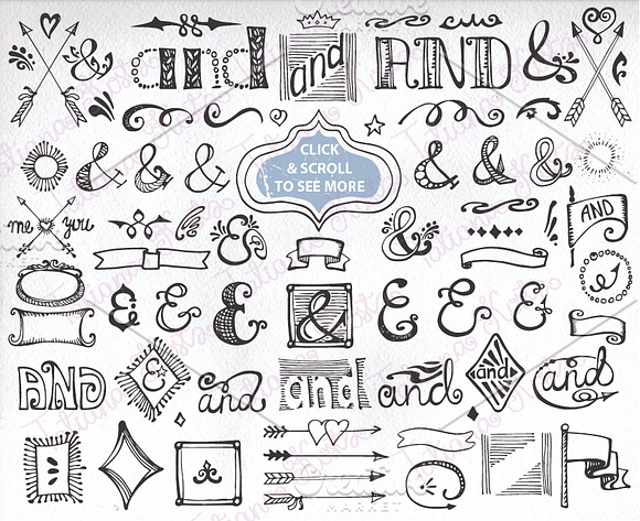 Handsketched ampersand decor set 2 in Symbol Fonts - product preview 1