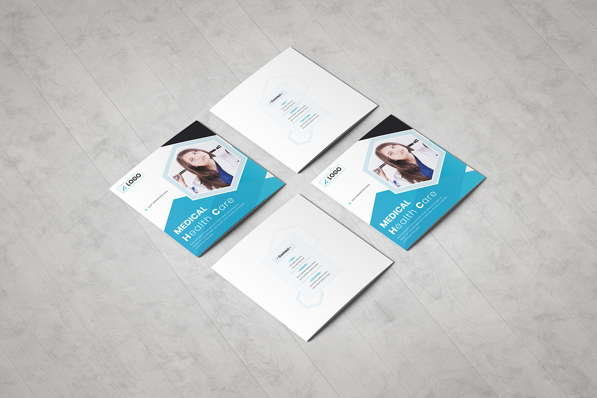 Medical Square Trifold Brochure in Brochure Templates - product preview 8