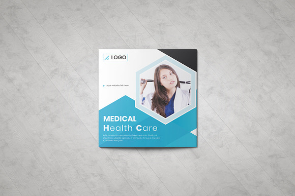 Medical Square Trifold Brochure in Brochure Templates - product preview 2