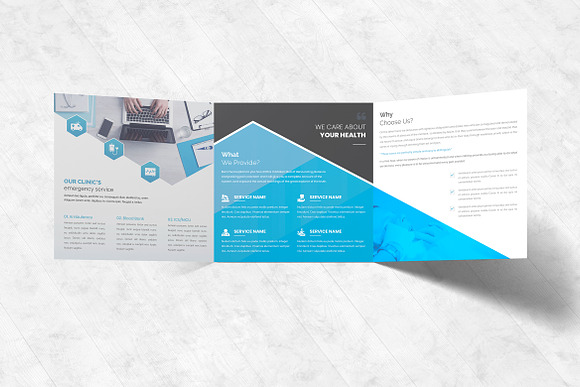 Medical Square Trifold Brochure in Brochure Templates - product preview 5