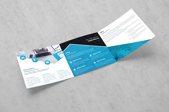 Medical Square Trifold Brochure in Brochure Templates - product preview 6