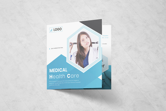 Medical Square Trifold Brochure in Brochure Templates - product preview 8