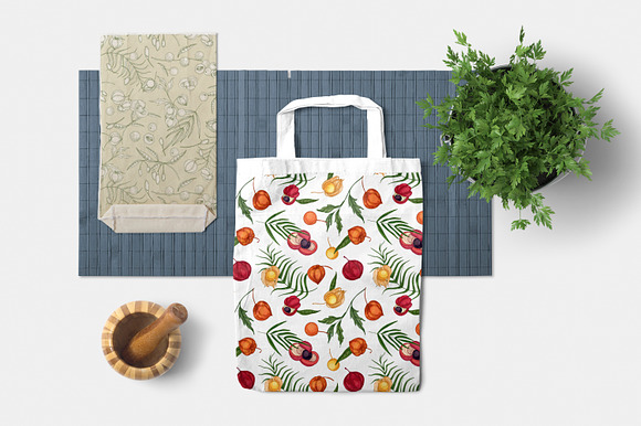 Superfood set and seamless in Illustrations - product preview 7