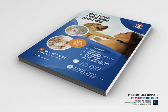 Pet Care Services Flyer in Flyer Templates - product preview 2