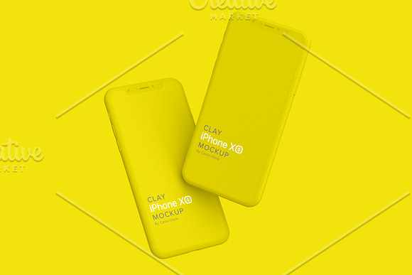 Clay iPhone XS Mockup 05 in Mobile & Web Mockups - product preview 2