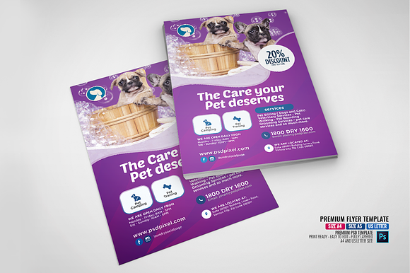 Pet Care Promotional Flyer in Flyer Templates - product preview 3