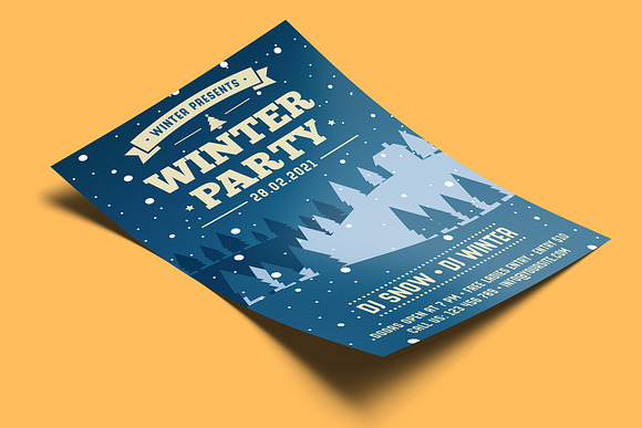 Winter Party Flyer in Flyer Templates - product preview 1