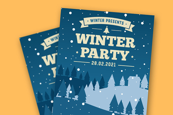 Winter Party Flyer in Flyer Templates - product preview 2