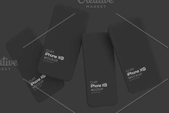 Clay iPhone XS Mockup 06 in Mobile & Web Mockups - product preview 2