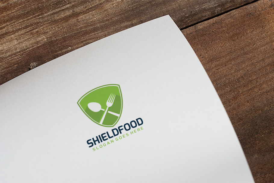 Shield Food Logo in Logo Templates - product preview 8