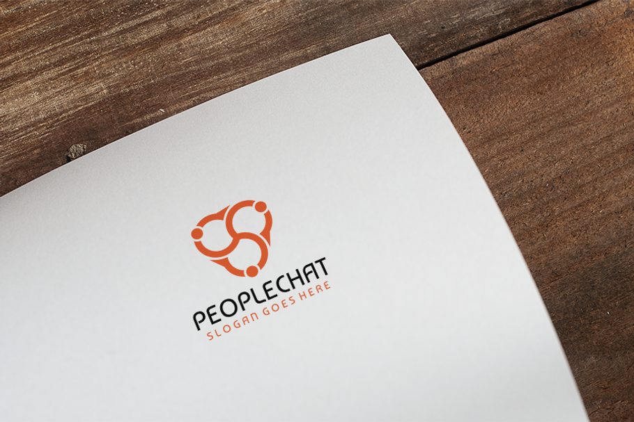 People Chat Logo in Logo Templates - product preview 8