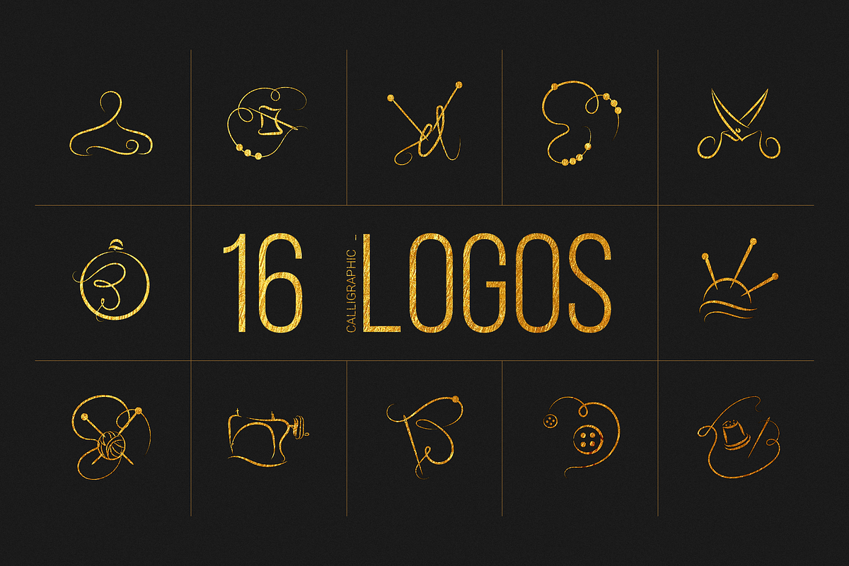 16 Calligraphic Logos. Tailor in Logo Templates - product preview 8