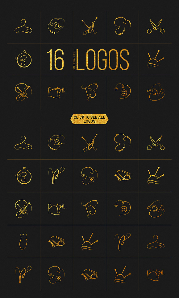 16 Calligraphic Logos. Tailor in Logo Templates - product preview 1