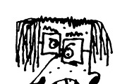 Angry Man Pencil Drawing