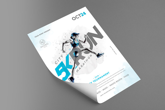 5K Run Event Flyer in Flyer Templates - product preview 1