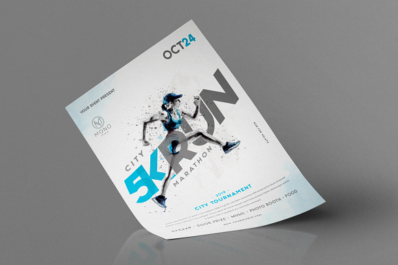 5K Run Event Flyer in Flyer Templates - product preview 3