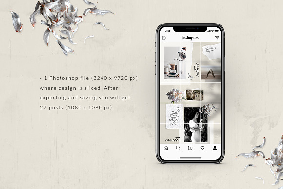 Instagram PUZZLE template - Neutral in Instagram Templates - product preview 5