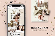 Instagram PUZZLE template - Coral