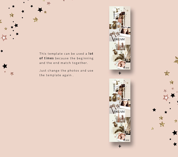 Instagram PUZZLE template - Coral in Instagram Templates - product preview 5