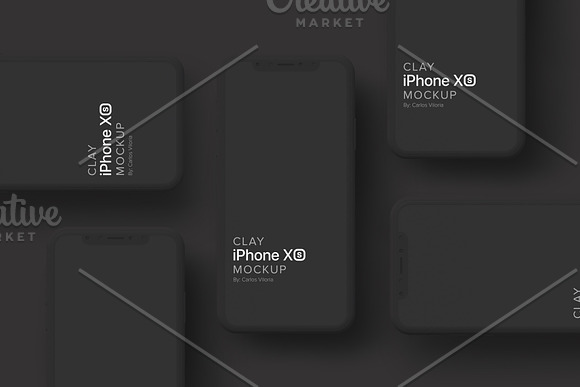 Clay iPhone XS Mockup 07 in Mobile & Web Mockups - product preview 2