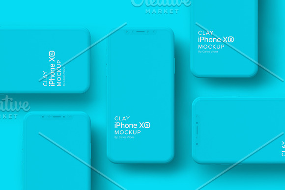 Clay iPhone XS Mockup 07 in Mobile & Web Mockups - product preview 3