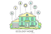 Eco-friendly home infographic