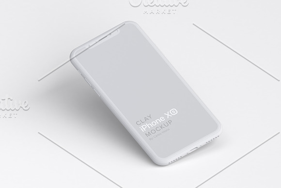 Clay iPhone XS Mockup 01 in Mobile & Web Mockups - product preview 2