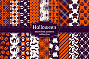 Halloween seamless patterns set.