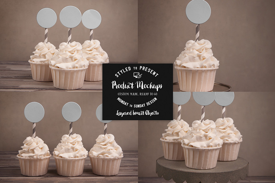 Cupcake Mock-ups: perfect for ETSY in Product Mockups - product preview 8