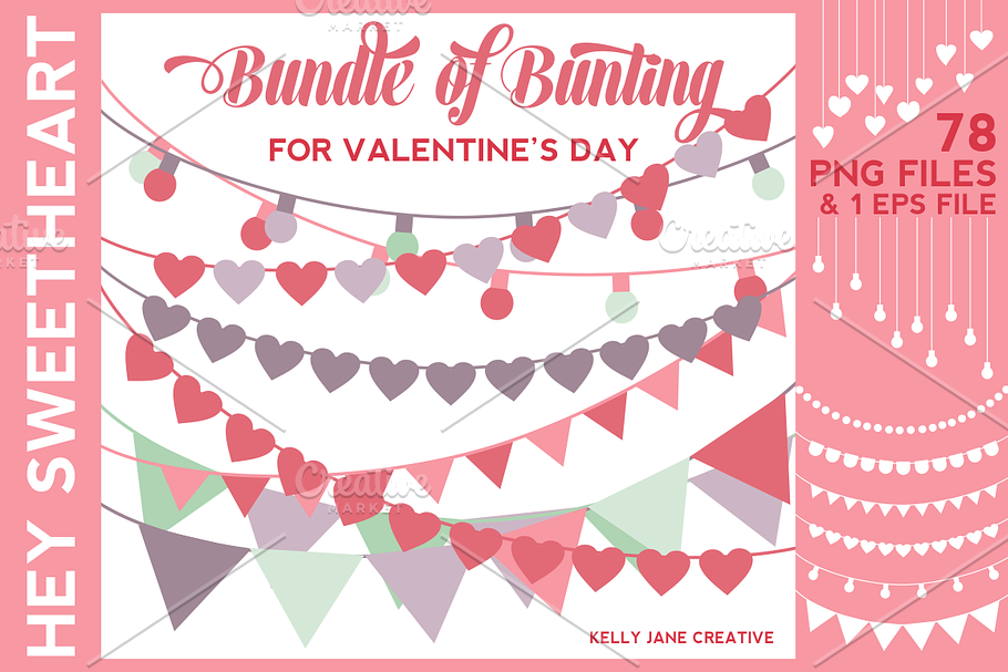 Valentine's Day Bunting on SALE