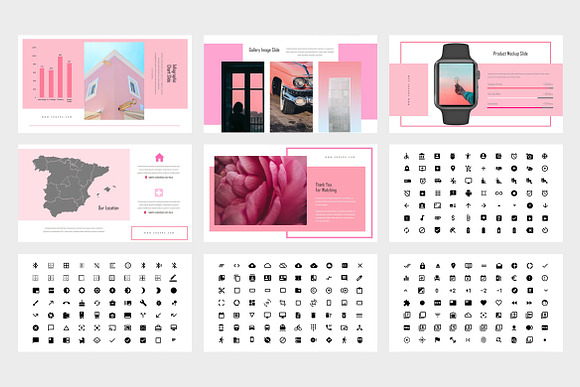 Andara : Pink Lookbook Powerpoint in PowerPoint Templates - product preview 6