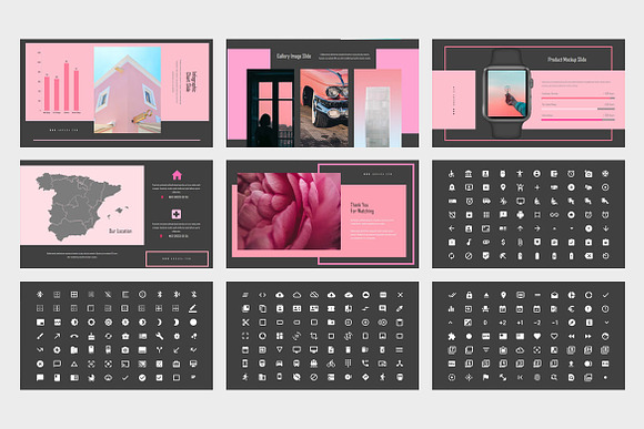 Andara : Pink Lookbook Powerpoint in PowerPoint Templates - product preview 12