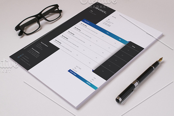 Clean Invoice V13 in Stationery Templates - product preview 1