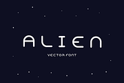 Vector Font. Alien