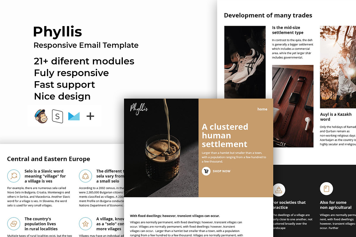 Phyllis – Responsive Email template in Mailchimp Templates - product preview 8