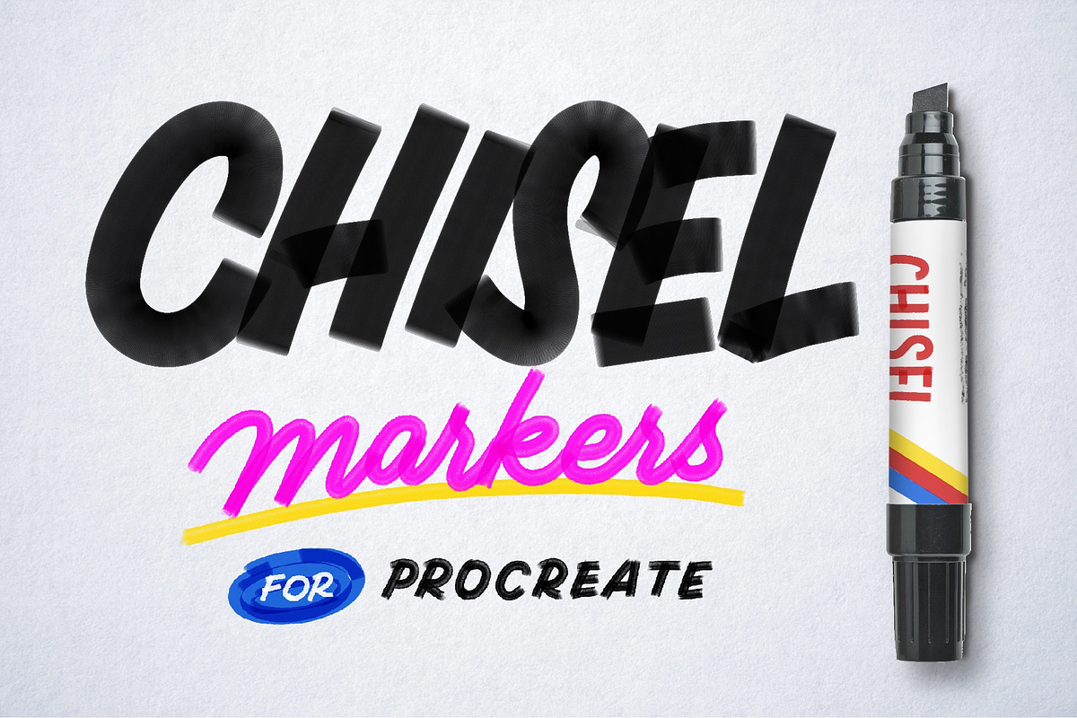 Chisel brush for Procreate (v1.0) in Add-Ons - product preview 8