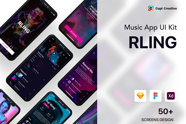 RLING - Amazing Music App UI Kit