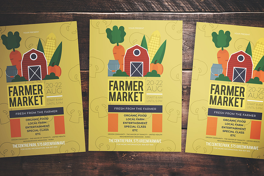 Farmer Market Flyer in Flyer Templates - product preview 8