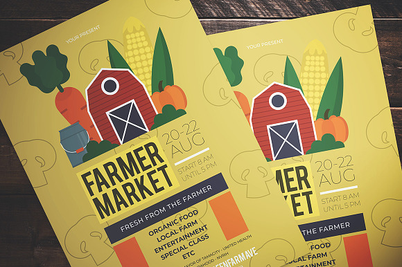 Farmer Market Flyer in Flyer Templates - product preview 2