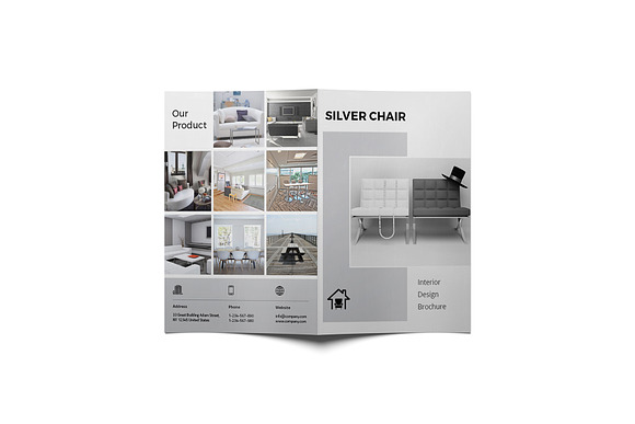 Interior Design Bifold Brochure in Brochure Templates - product preview 1
