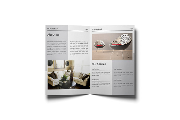 Interior Design Bifold Brochure in Brochure Templates - product preview 2