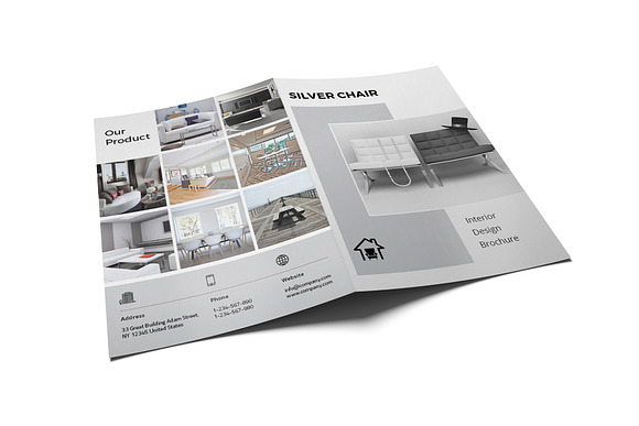 Interior Design Bifold Brochure in Brochure Templates - product preview 4